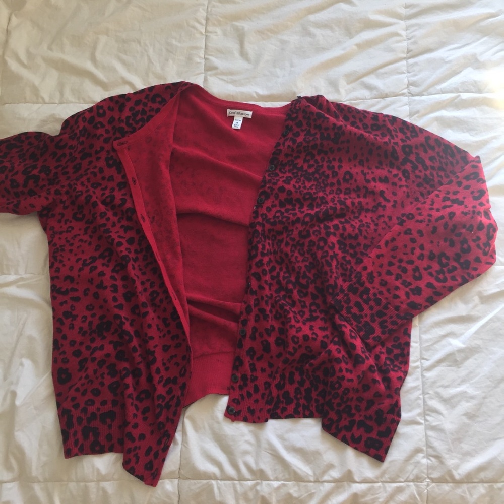 cheetah print cardigan